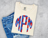 4th of July Popsicle Monogram Short Sleeve T-Shirt