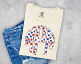 4th of July Stars Monogram Short Sleeve T-Shirt