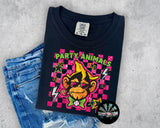 Faux Glitter Checkered Party Animals T-Shirt and Sweatshirt