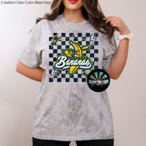 Checkered Faux Glitter Savannah Bananas PNG Digital Design