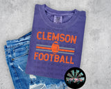 Striped Clemson Football PNG Digital Design (TWO DIGITALS)