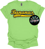 Faux Glitter Savannah Bananas Baseball Font PNG Digital Design