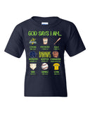 God Says I am... Savannah Bananas PNG Digital Design (You receive both color combinations)