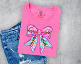 Ice Cream Drip Baseball Bow T-Shirt and Sweatshirt