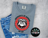 Leopard Circle GA Bulldogs PNG Digital Design -- You get SIX Designs