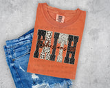 Cross and Leopard Faith T-Shirt and Sweatshirt