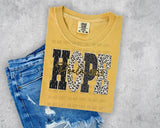 Cross and Leopard Hope T-Shirt and Sweatshirt