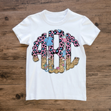 Leopard Nurse Monogram Short Sleeve T-Shirt