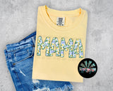 Mama Plaid Lemons PNG Digital Design