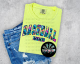 Multi Camo Baseball Mama PNG Digital Design --YOU GET TWO STYLES