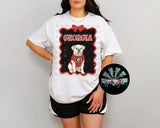 Faux Glitter with Coquette Bow Border GA PNG Digital Design