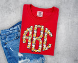 Softball Essentials Scalloped Monogram Short Sleeve T-Shirt