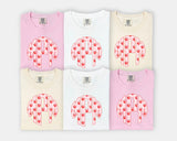 Plaid Strawberry Bows Monogram Short Sleeve T-Shirt