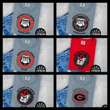 Leopard Circle GA Bulldogs PNG Digital Design -- You get SIX Designs