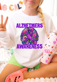 Floral Alzheimers Awareness T-Shirt and Sweatshirt