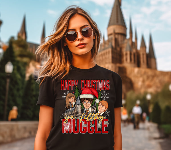 Happy Christmas Ya Filthy Muggle T-Shirt and Sweatshirt