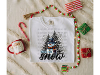 Let it Snow Gryffindor Snowman T-Shirt and Sweatshirt