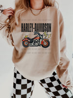 Retro Faux Embroidery HD Bike T-Shirt 1381