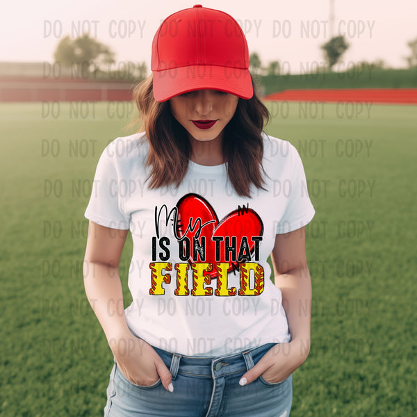 My Heart is on that Field (Softball) T-Shirt 243BMP