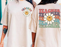 Floral Stacked Teacher T-Shirt and Sweatshirt