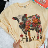 Floral Cow T-Shirt