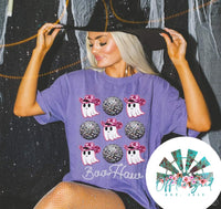 Boo Haw Disco Ghost Collage (White Letters) T-Shirt and Sweatshirt