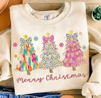 Christmas Tree Trio Merry Christmas T-Shirt and Sweatshirt