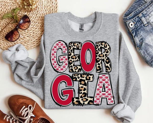 Leopard and Football Print GEORGIA T-Shirt and Sweatshirt