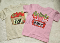 KIDS Strawberry Girl Personalized T-Shirt
