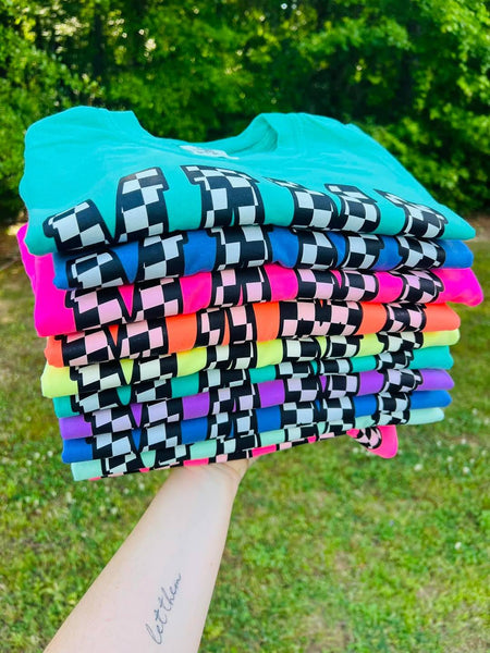Mama Checkered T-Shirt and Sweatshirt