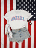 Distressed America with Stars T-Shirt