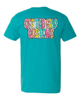 Neon Scribble Doodle Off the Grid Customs Short Sleeve T-Shirt