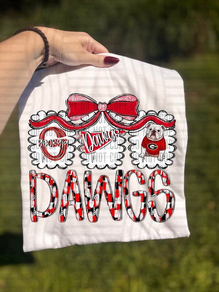 Dawgs Frames with Bow T-Shirt and Sweatshirt