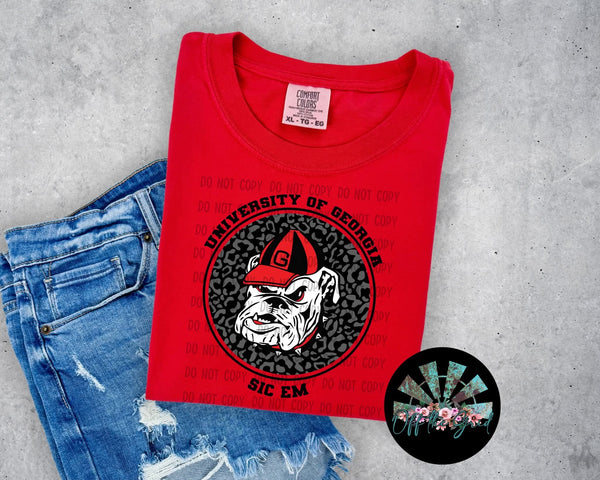 Leopard Circle Old Dawg T-Shirt and Sweatshirt