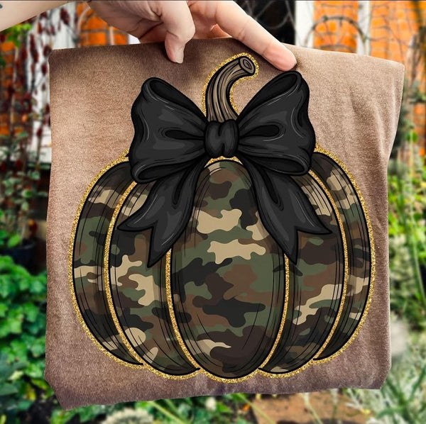 Camo Pumpkin T-Shirt and Sweatshirt