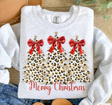 Merry Christmas Leopard Christmas Trees T-Shirt and Sweatshirt