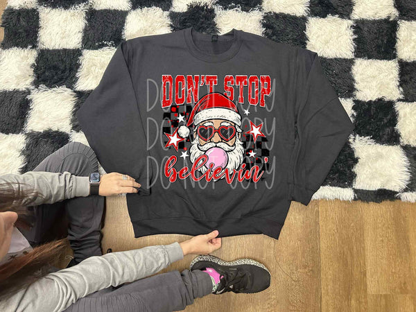 Don't Stop Believing Jersey Style Long Sleeve or Sweatshirt