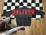 Don't Stop Believing Jersey Style Long Sleeve or Sweatshirt
