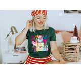 Neon Santa Merry Christmas T-Shirt and Sweatshirt