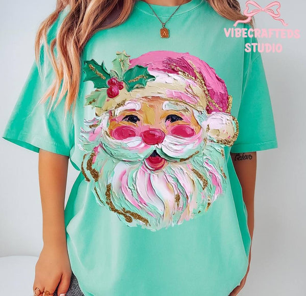 Painted Santa Claus T-Shirt and Sweatshirt