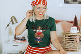 Faux Glitter Reindeer T-Shirt and Sweatshirt