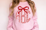KIDS Pink and Red Leopard Monogram T-Shirt and Sweatshirt