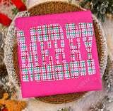 Pink, Red and Green Striped Merry T-Shirt and Sweatshirt
