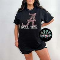 Striped AL Roll Tide Tic Tac Toe PNG Digital Download (You get nine files)