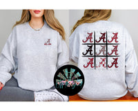 Striped AL Roll Tide Tic Tac Toe PNG Digital Download (You get nine files)