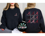 Striped AL Roll Tide Tic Tac Toe PNG Digital Download (You get nine files)