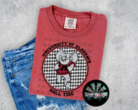 Houndstooth Circle AL R0ll Tide PNG Digital Design -- You get FOUR Designs