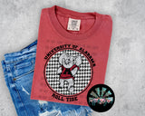 Houndstooth Circle AL R0ll Tide PNG Digital Design -- You get FOUR Designs