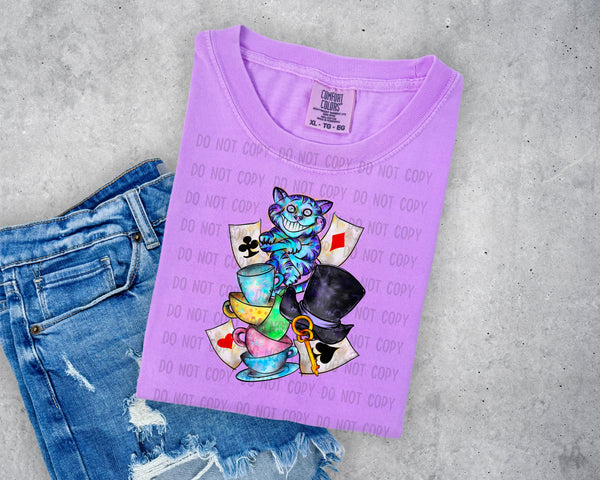 Alice in Wonderland Cat T-Shirt and Sweatshirt