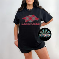 Plaid AR Razorbacks Tic Tac Toe PNG Digital Download (You get seven files)